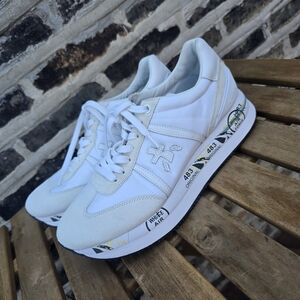 Premiata White and Gray Women's Sneakers